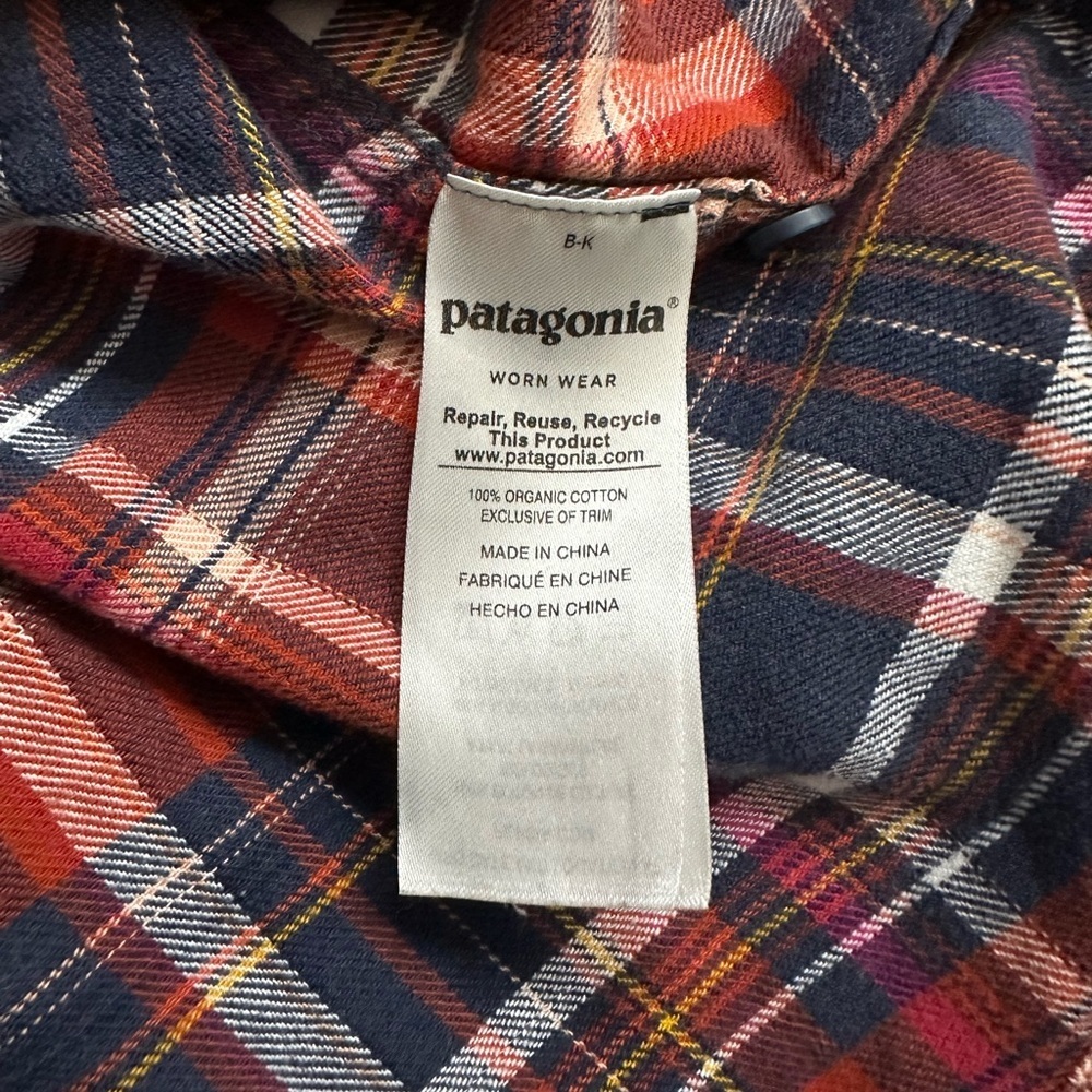 Patagonia Multicolor Plaid Women's Button-Down Shirt / patchwork Clif company - Picture 9 of 9